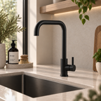 Verossi |Top Fix - Vito | Square Single Lever Kitchen tap | Matt Black