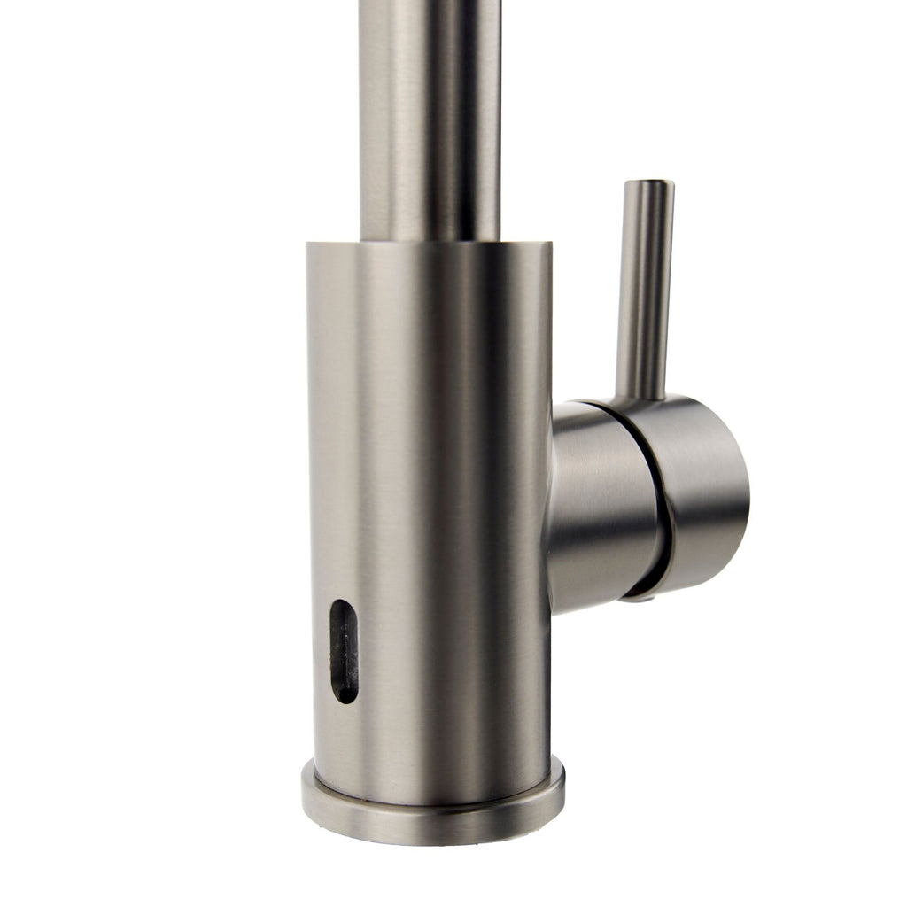 Verossi  | Top Fix - Vito - Swan Kitchen Sink mixer | Brushed Steel