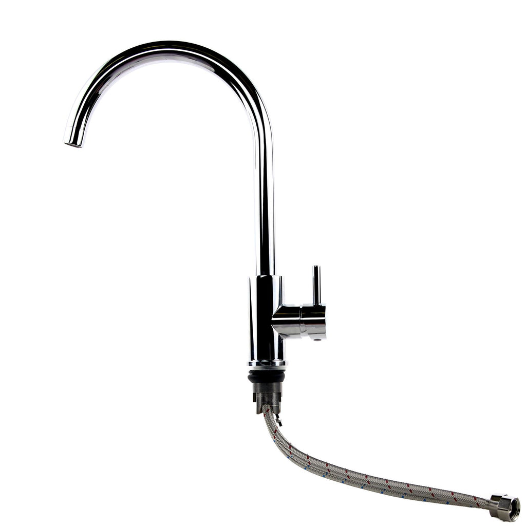 Verossi  | Top Fix - Vito - Swan Kitchen Sink mixer | Polished Chrome