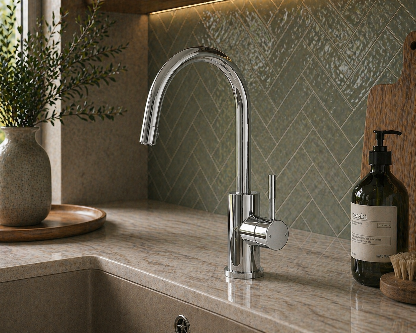Verossi | Velia | Concealed Pullout Kitchen tap | Chrome