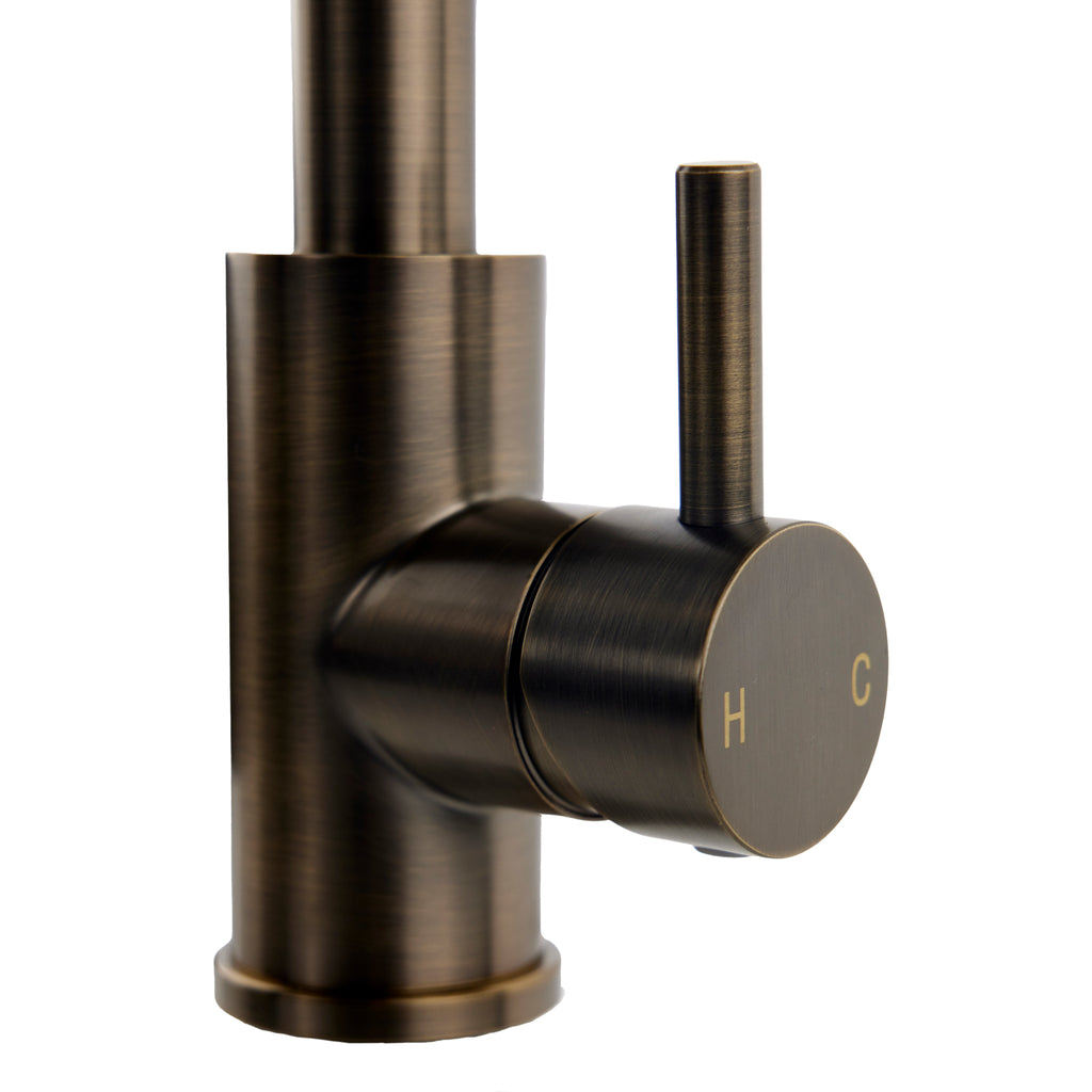 Verossi | Vito | L Neck Single Lever Mixer Kitchen tap | Antique Brass