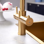Verossi | Vento | 3 in 1 Instant Boiling | Swan Pull Out Spout | Brushed Brass