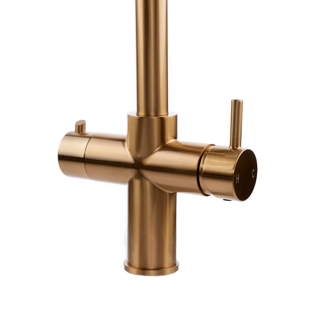 Verossi | Vento | 3 in 1 Instant Boiling | Swan Pull Out Spout | Brushed Brass