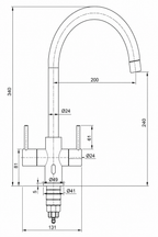 Verossi | Torra | Swivel Kitchen tap | Antique Brass