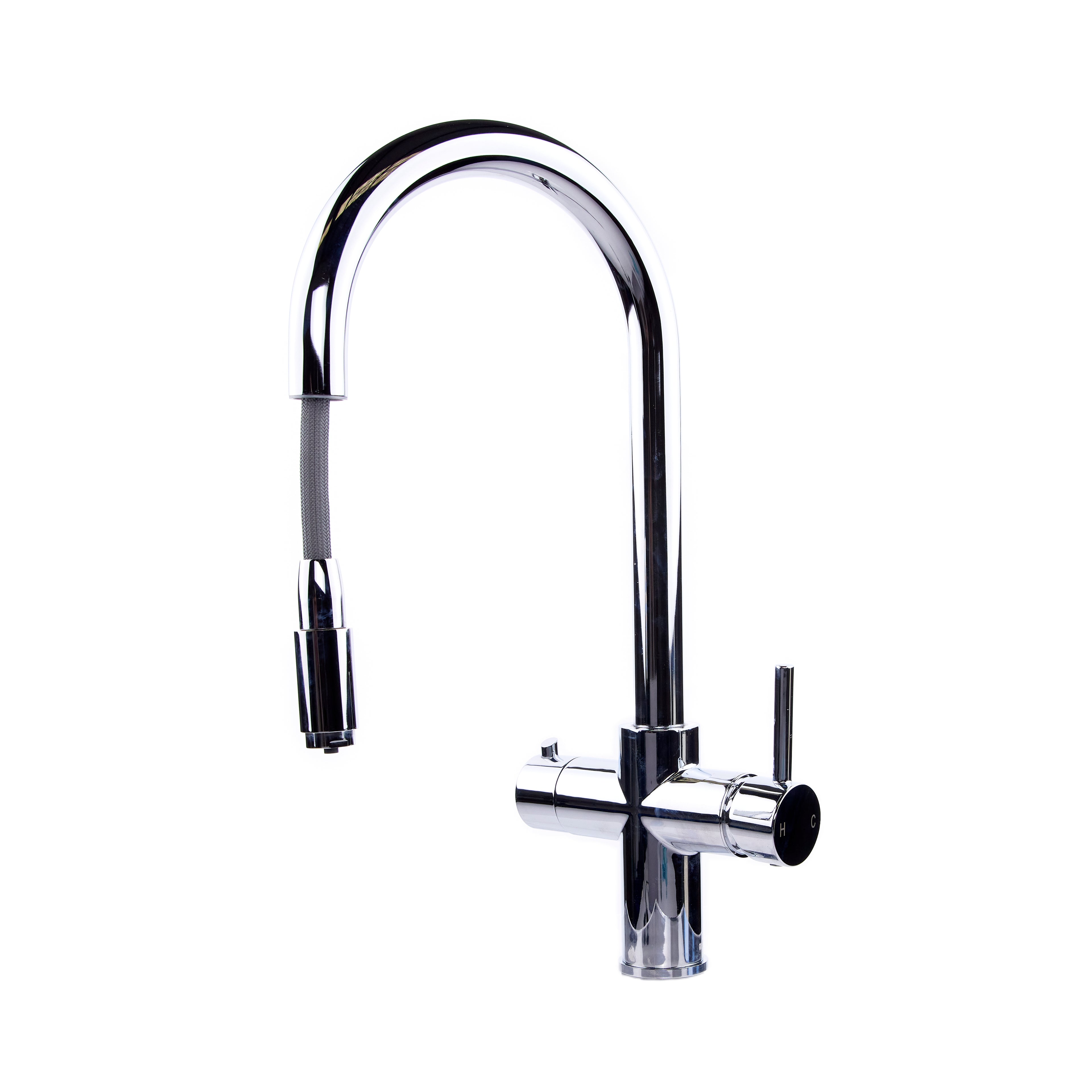 Verossi | Vento | 3 in 1 Instant Boiling | Swan Pull Out Spout | Chrome
