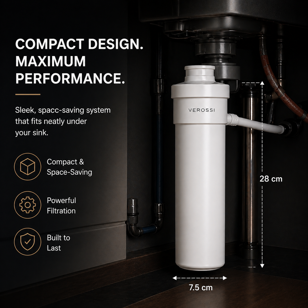 Verossi | Mini Under Sink Water Filtration System