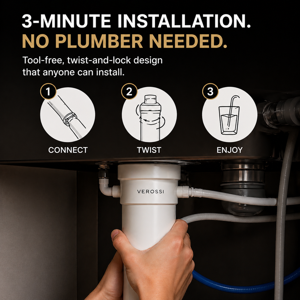 Verossi | Mini Under Sink Water Filtration System