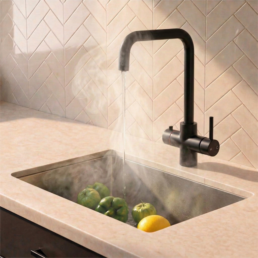Verossi | Vigore | Contemporary 3 in 1 Instant Boiling Tap | Matt Black Finish