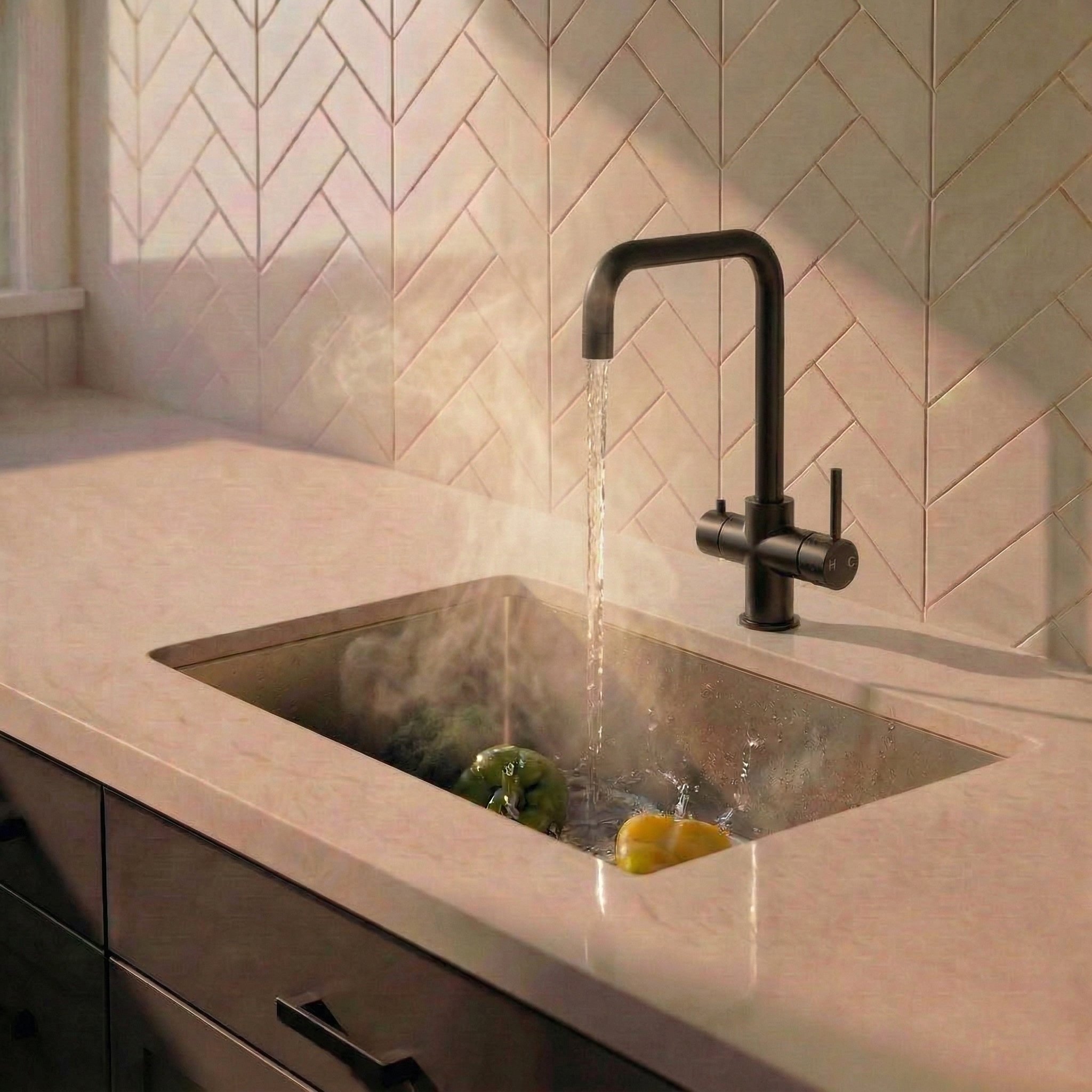 Verossi  | Verani | 4 in 1 Instant Boiling & Filtered Cold Water Tap | Matt Black Finish