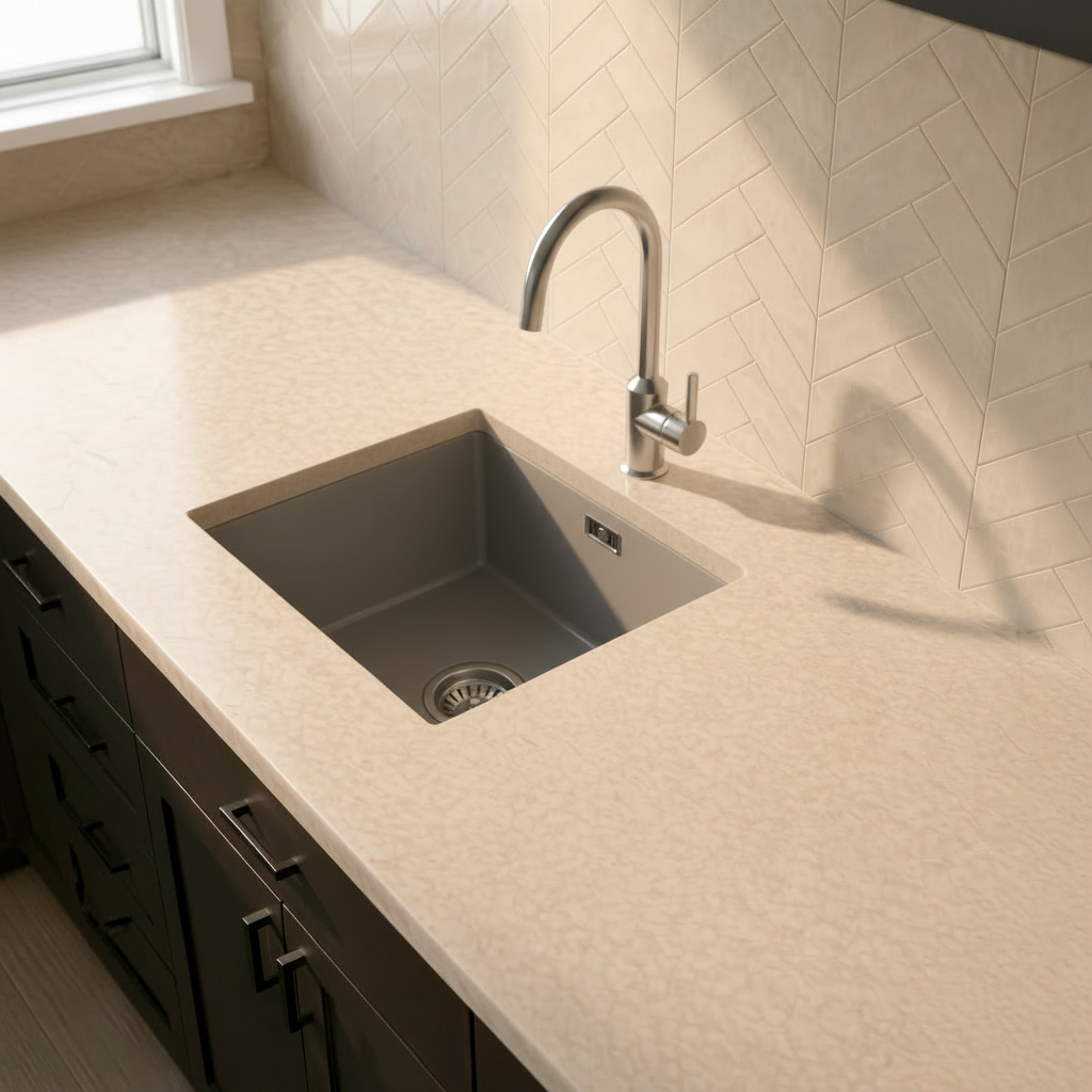 Verossi | 1.0 Bowl Comite Kitchen Sink | Inset or Undermounted | Chrome Strainer Waste Supplied | 440x440x211mm | Grey