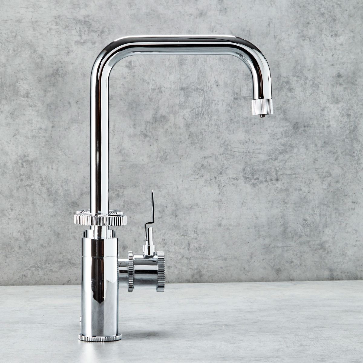 Verossi  | Vorisse | Industrial Bridge Style 3 in 1 Instant Boiling Tap | Polished Chrome Finish