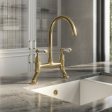 Verossi | Alton| Dual Lever Kitchen tap | Brushed Brass