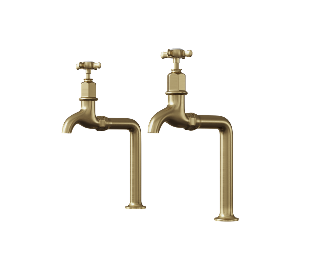 Verossi |Alton | Crosshead Traditional Bib Tap| Brushed Brass