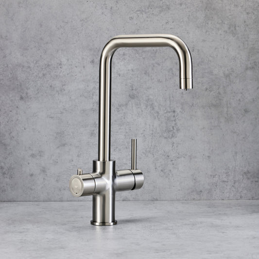 Brushed Steel | 3-in-1 Instant Boiling Water Tap System