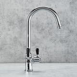 Verossi  | Vandisso | Traditional Cruciform Style 3 in 1 Instant Boiling Tap | Black Ceramic Levers | Polished Chrome Finish