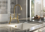 Verossi | Alton| Dual Lever Kitchen tap | Brushed Brass