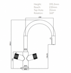 Verossi | Valora | 4 in 1 Instant Boiling & Filtered Cold Water Tap | Swan Spout | Brass
