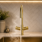 Verossi | Valora | 4 in 1 Instant Boiling & Filtered Cold Water Tap | Swan Spout | Brass