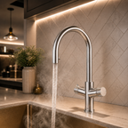 Verossi | Valora | 4 in 1 Instant Boiling & Filtered Cold Water Tap | Swan Spout | Chrome