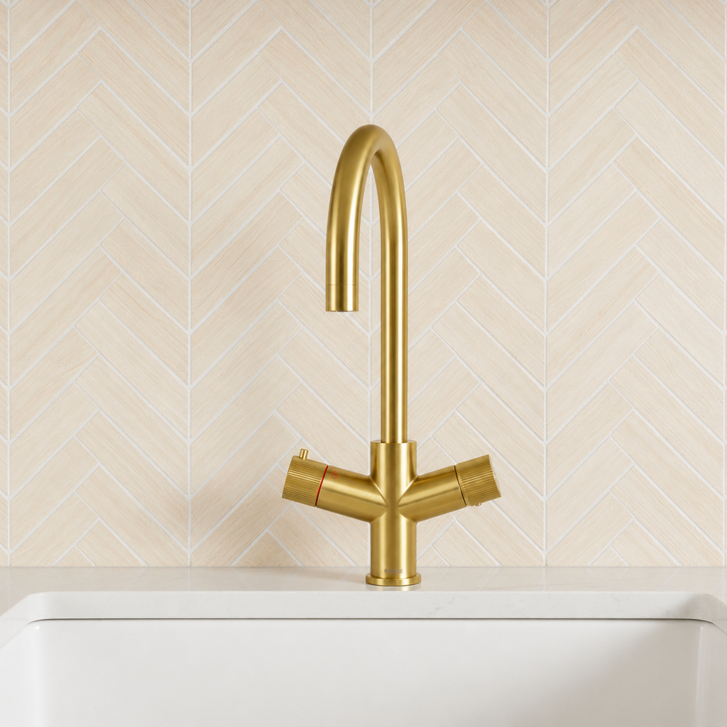 Verossi | Varelle | 3 in 1 Boiling Water Tap | Swan Spout | Brass