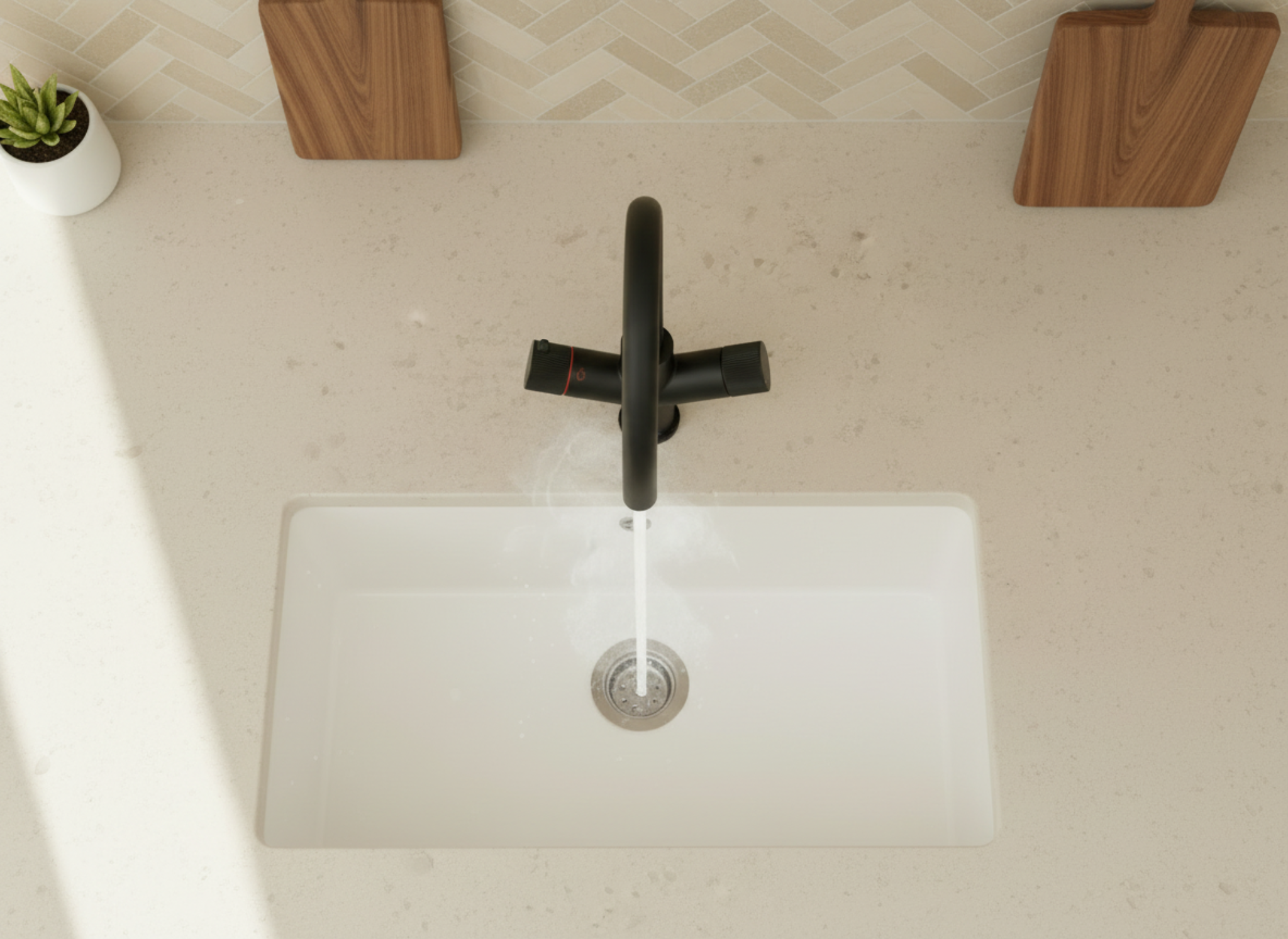 Verossi | Varelle | 3 in 1 Boiling Water Tap | Swan Spout | Matt Black