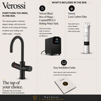 Verossi | Varelle | 3 in 1 Boiling Water Tap | Swan Spout | Matt Black