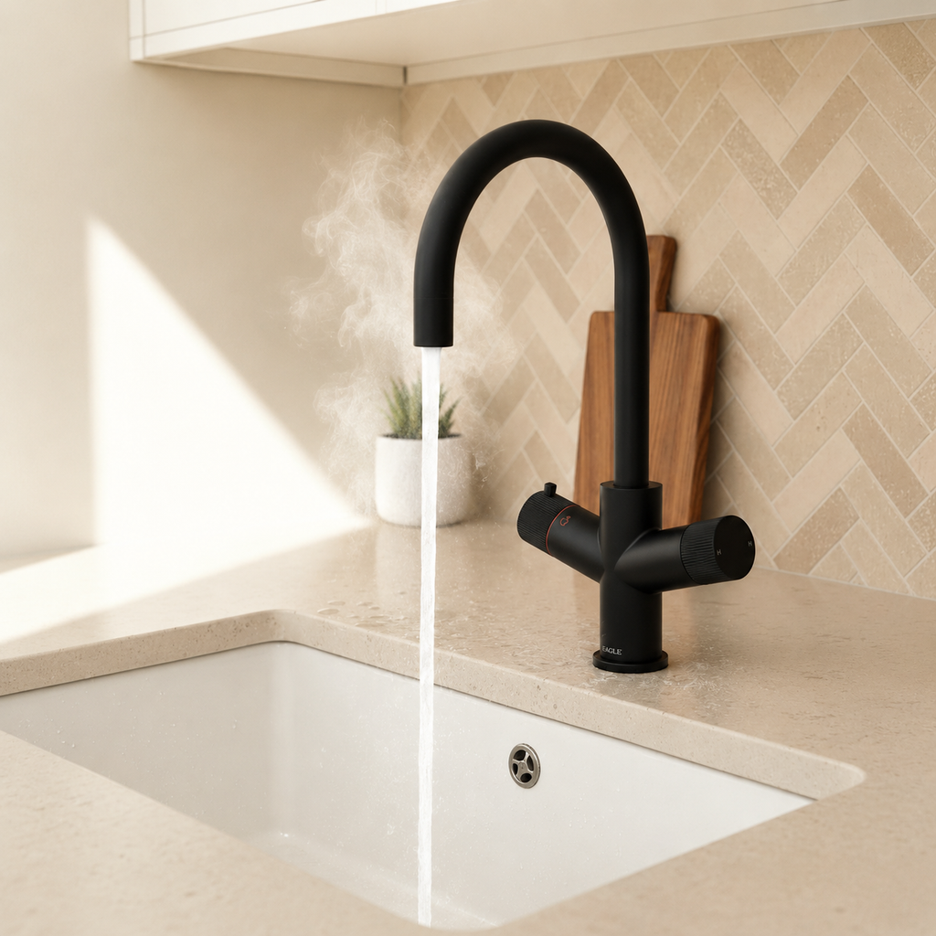 Verossi | Varelle | 3 in 1 Boiling Water Tap | Swan Spout | Matt Black