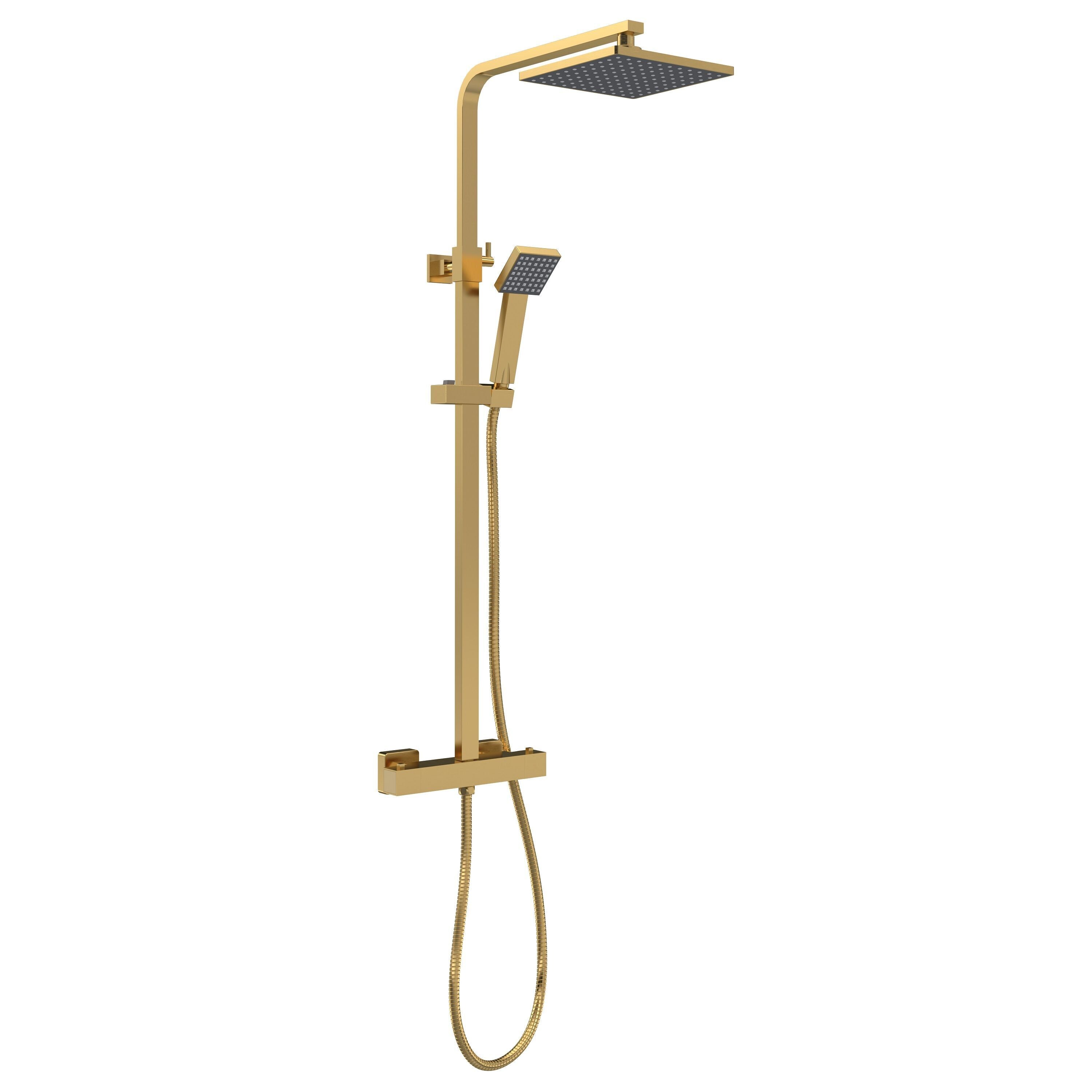 Shower Kits Square Thermostatic Bar Valve & Shower Kit