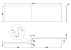 Nuie 1800mm Acrylic Shower Bath Front Panel