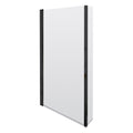 Nuie 795mm Semi-Frameless Matt Black Bath Screen