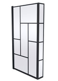 Nuie 795mm Semi-Frameless Matt Black Bath Screen