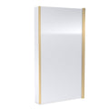Nuie 795mm Semi-Frameless Brushed Brass Bath Screen