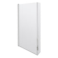 Nuie 795mm Semi-Frameless Chrome L-Shaped Hinged Bath Screen