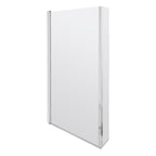 Nuie 795mm Semi-Frameless Chrome L-Shaped Hinged Bath Screen