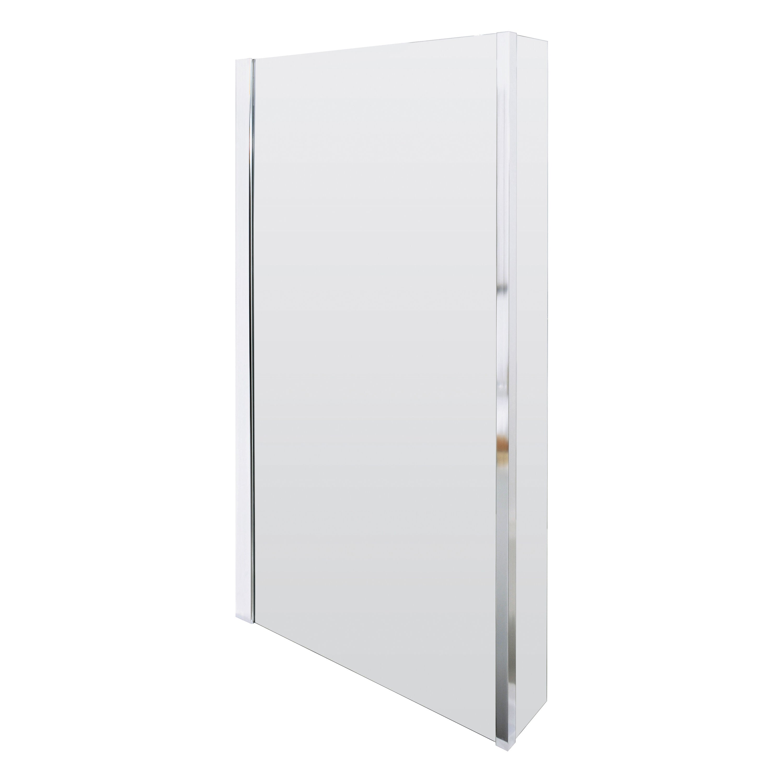 Nuie 815mm Semi-Frameless Chrome L-Shaped Bath Screen