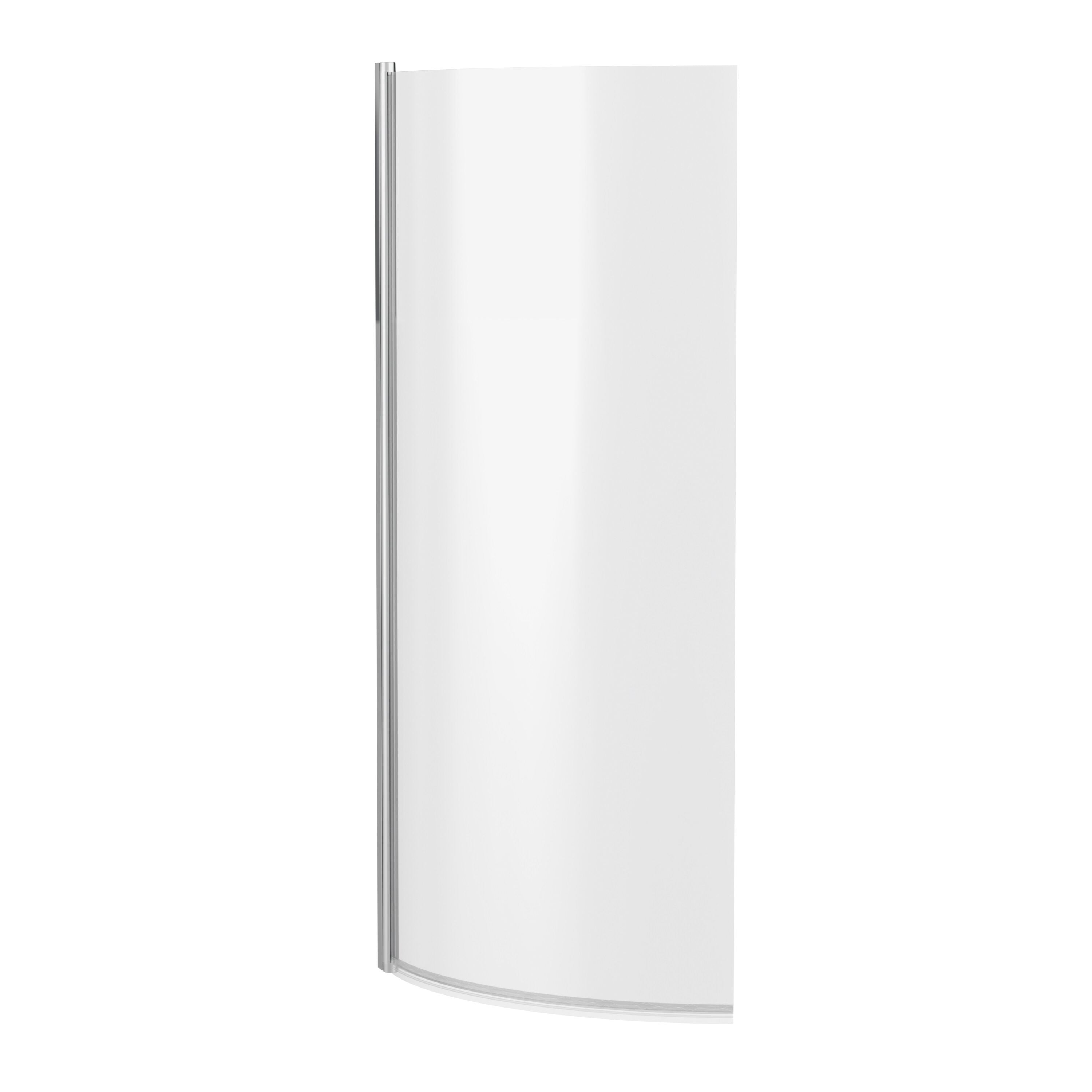 Nuie 715mm Semi-Frameless Chrome Curved Bath Screen