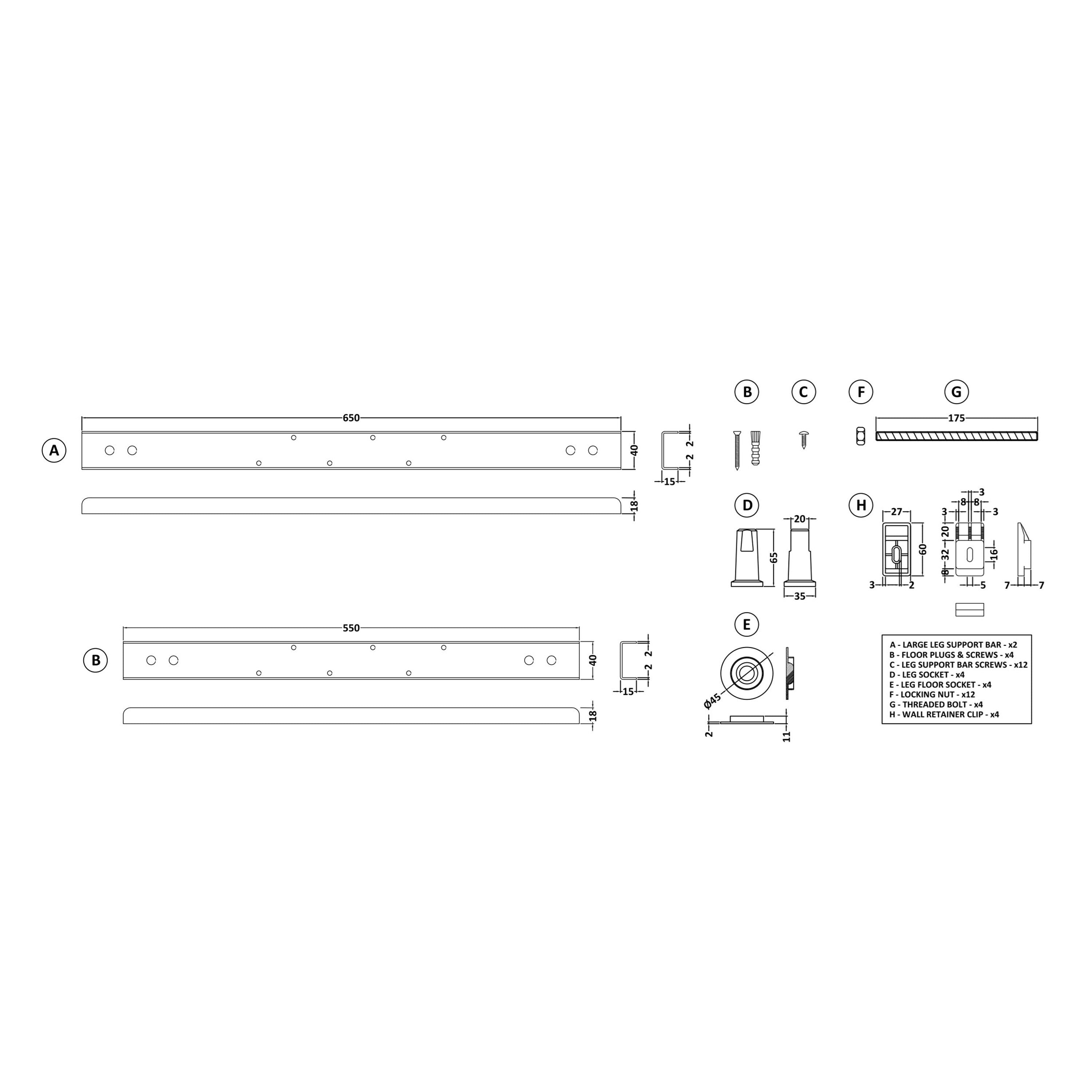Nuie Bath Legset