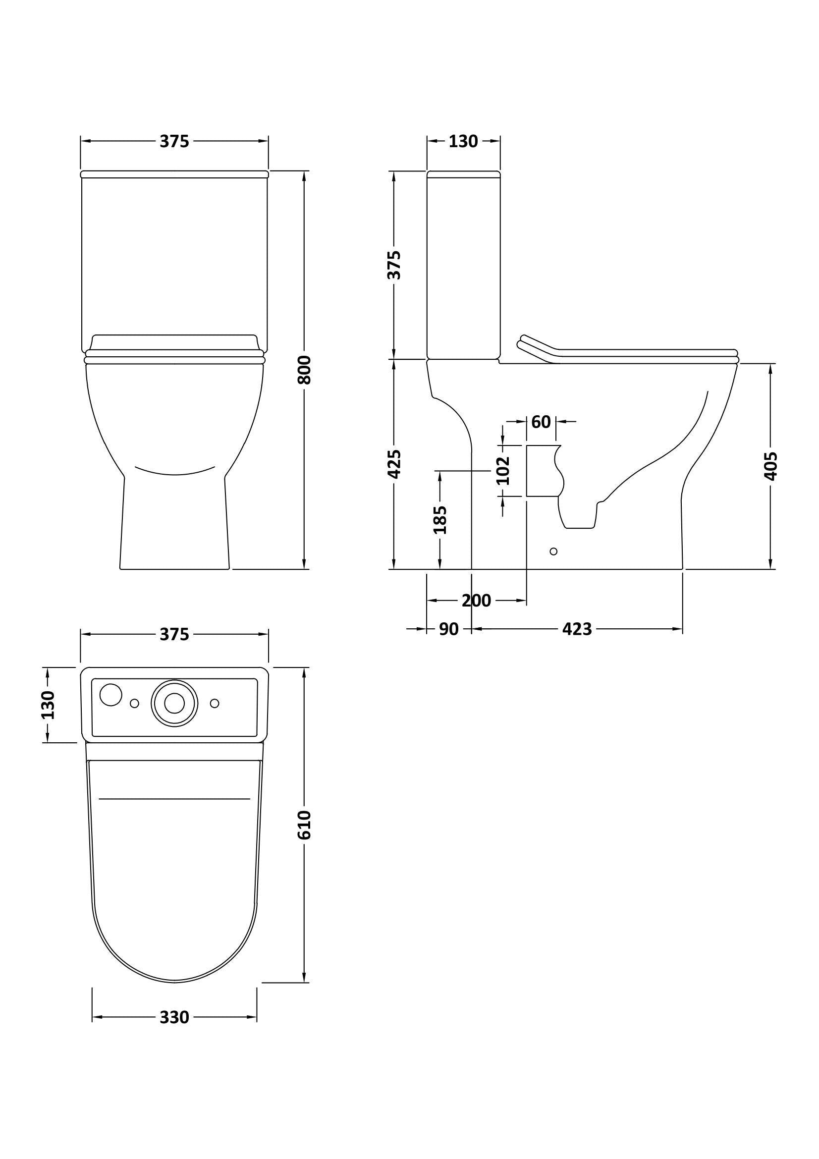 Freya Pan, Cistern & Seat