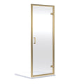 Nuie Rene 750mm Semi-Frameless Brushed Brass Hinged Shower Door