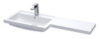 1100x390 L Shaped Polymarble Basin - Left Hand