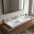 1200mm Double Ceramic Mid-Edge Basin