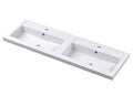 1200mm Double Polymarble Mid-Edge Basin