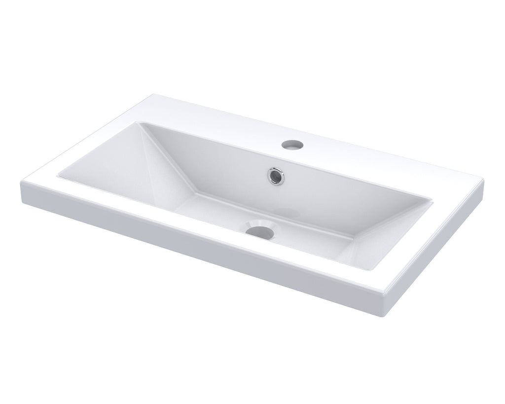 Arno Compact 620mm Ceramic Basin 1 Tap Hole