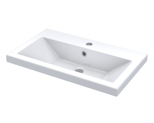 Arno Compact 620mm Ceramic Basin 1 Tap Hole