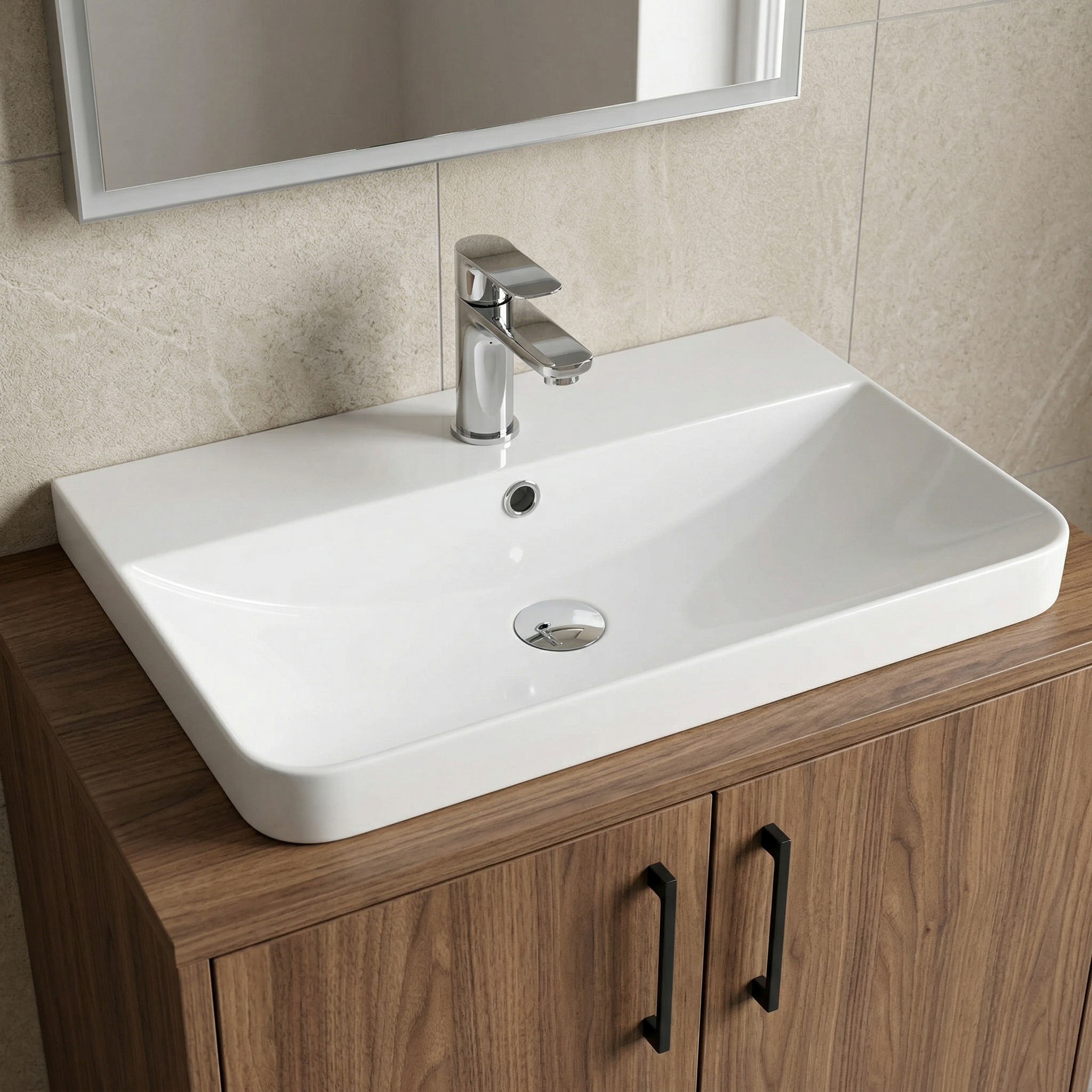 Core 600mm Thin Edge Basin 1TH