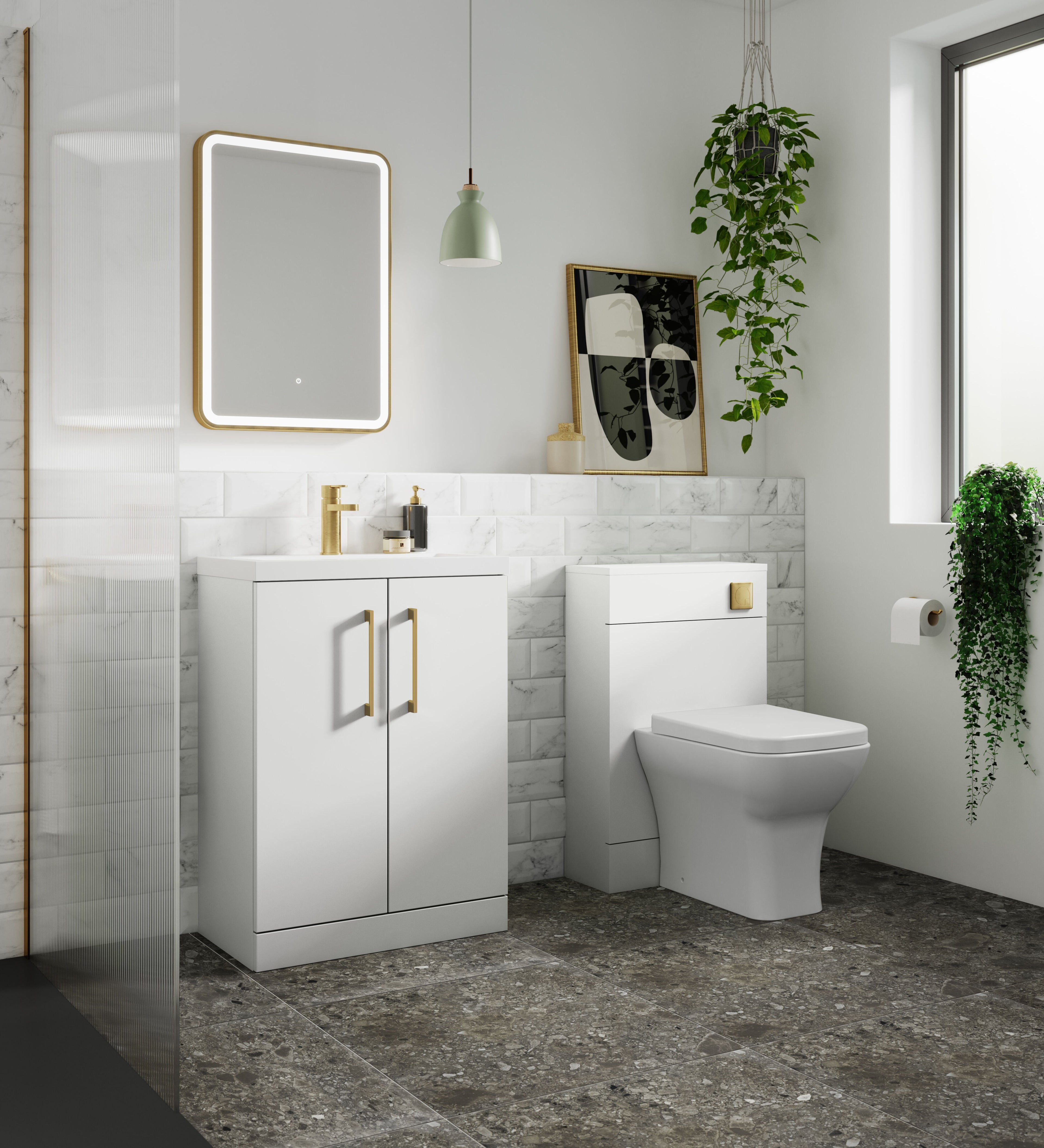 Furniture Mid-Edge Ceramic Basin 1 Tap Hole 600mm