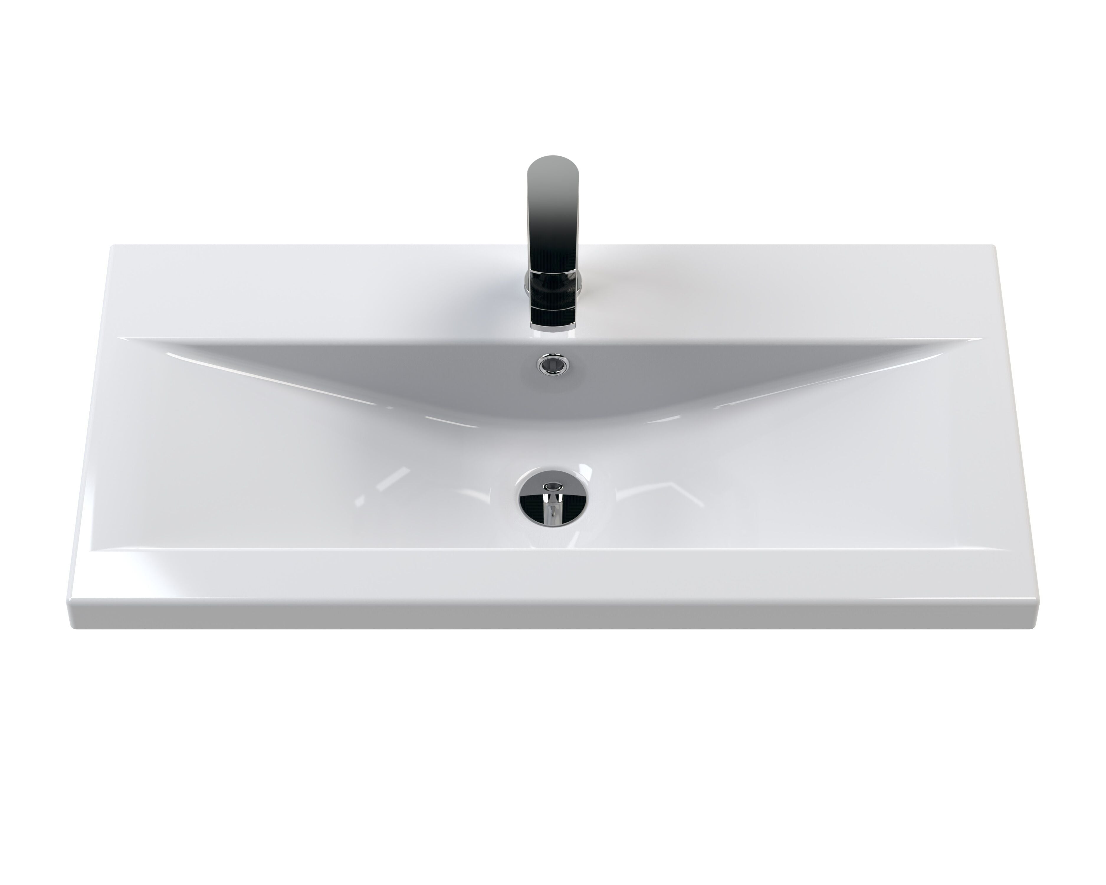 Furniture Mid-Edge Ceramic Basin 1 Tap Hole 800mm