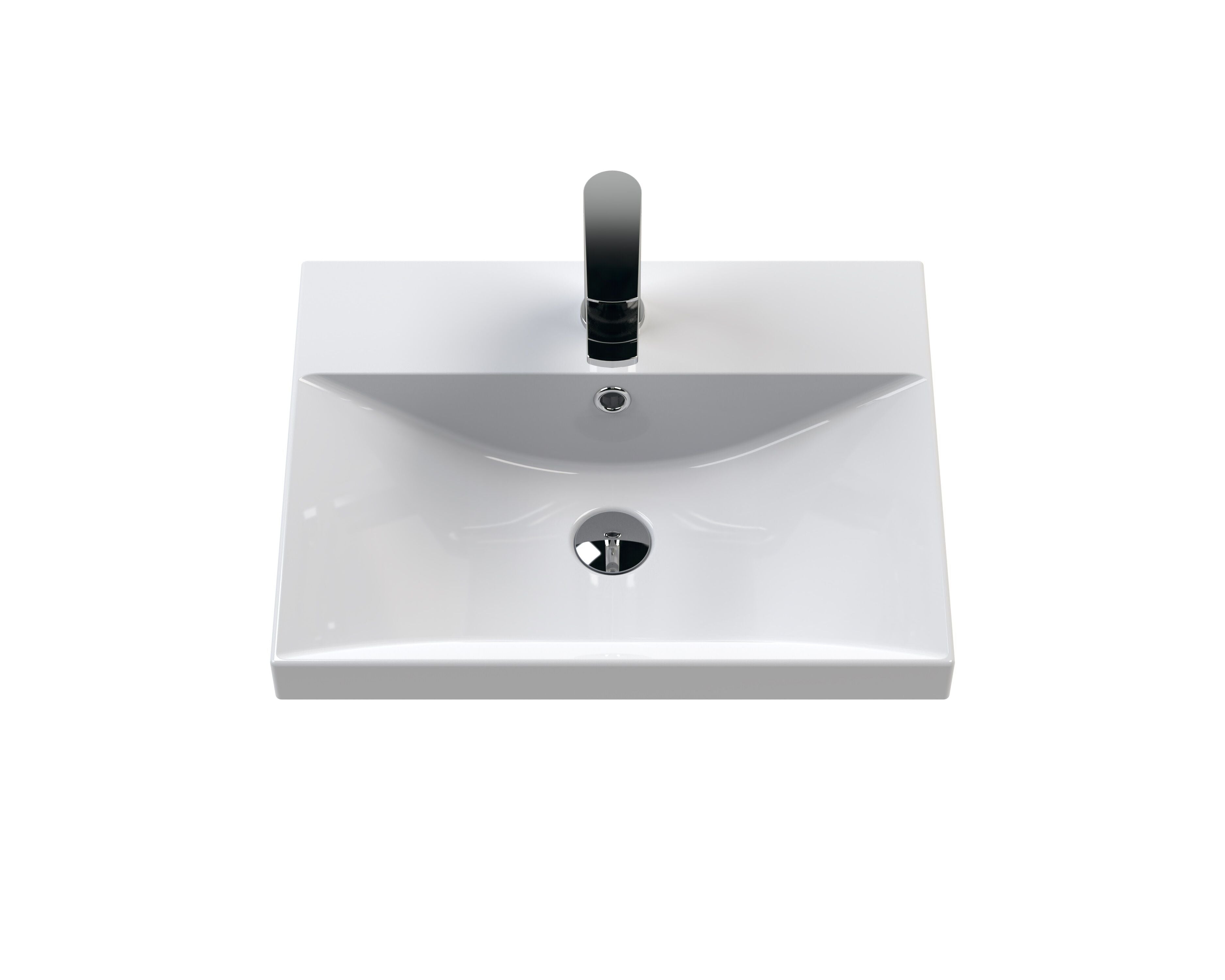 Furniture Thin-Edge Ceramic Basin 1 Tap Hole 500mm