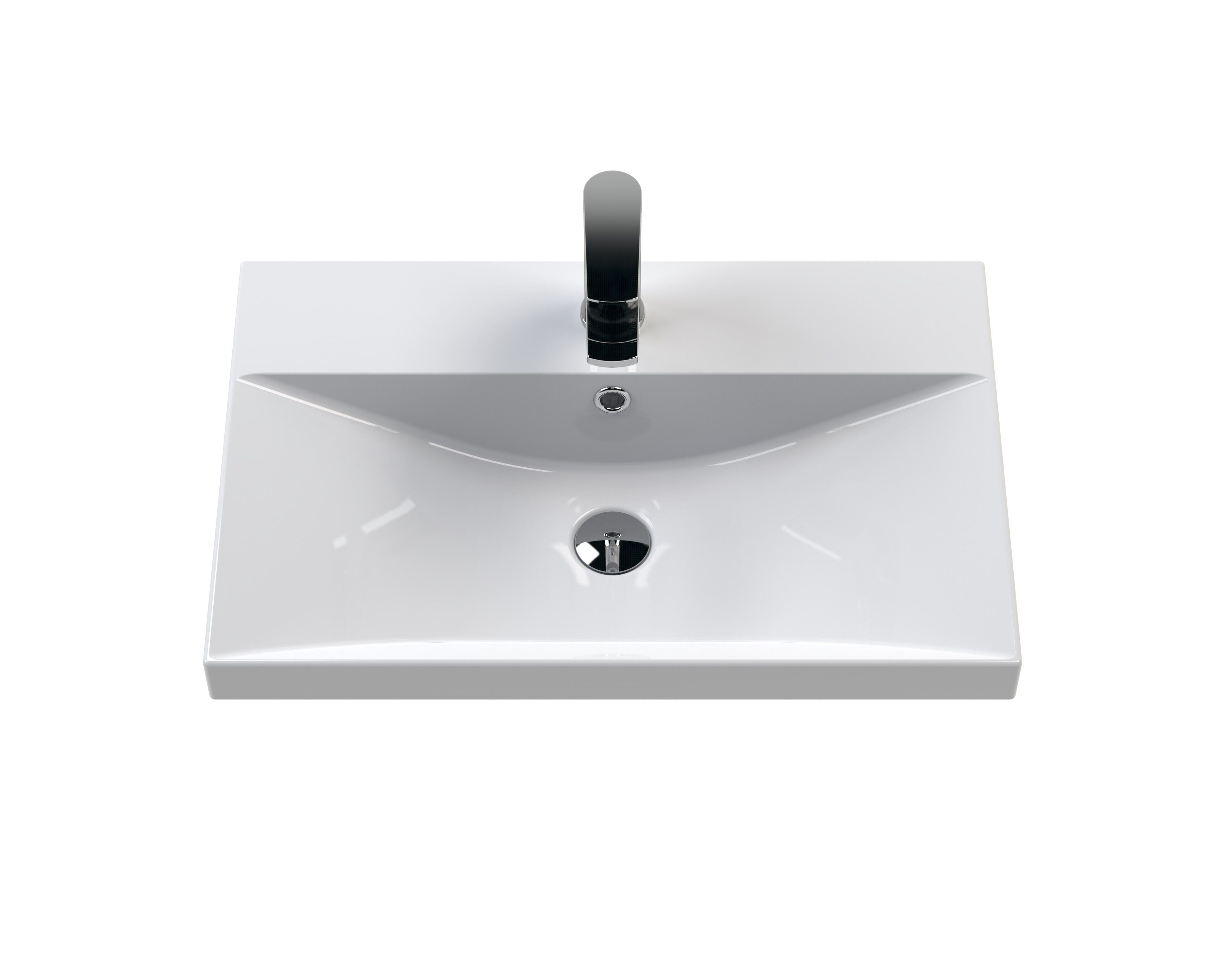 Furniture Thin-Edge Ceramic Basin 1 Tap Hole 600mm