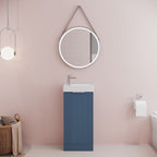 Deco Compact Floor Standing 1 Door Vanity Basin Unit & Ceramic Basin, 400mm